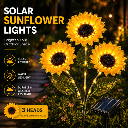 GlowBloom Solar Sunflowers Stake Light