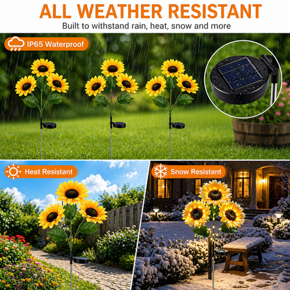 GlowBloom Solar Sunflowers Stake Light