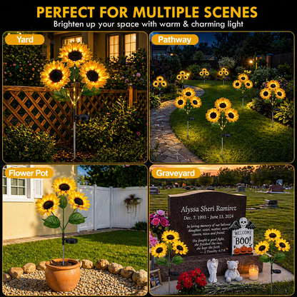 GlowBloom Solar Sunflowers Stake Light