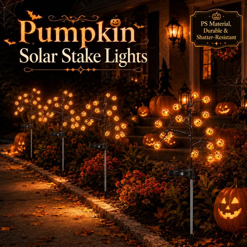 Solar Pumpkins Stake Lights