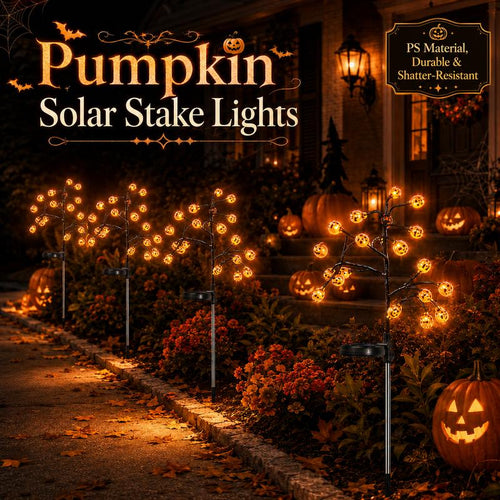 Solar Pumpkins Stake Lights
